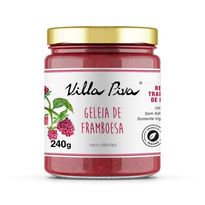 Geléia de Framboesa 100% Fruta Villa Piva - 240 Gramas