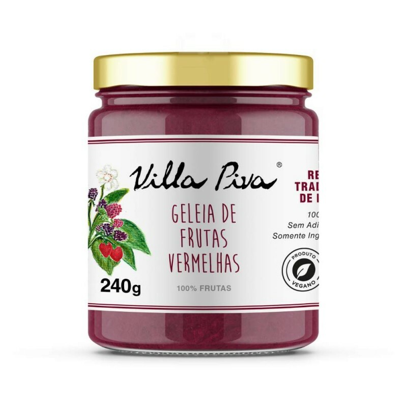 Geléia de Frutas Vermelhas 100% Fruta Villa Piva - 240 Gramas