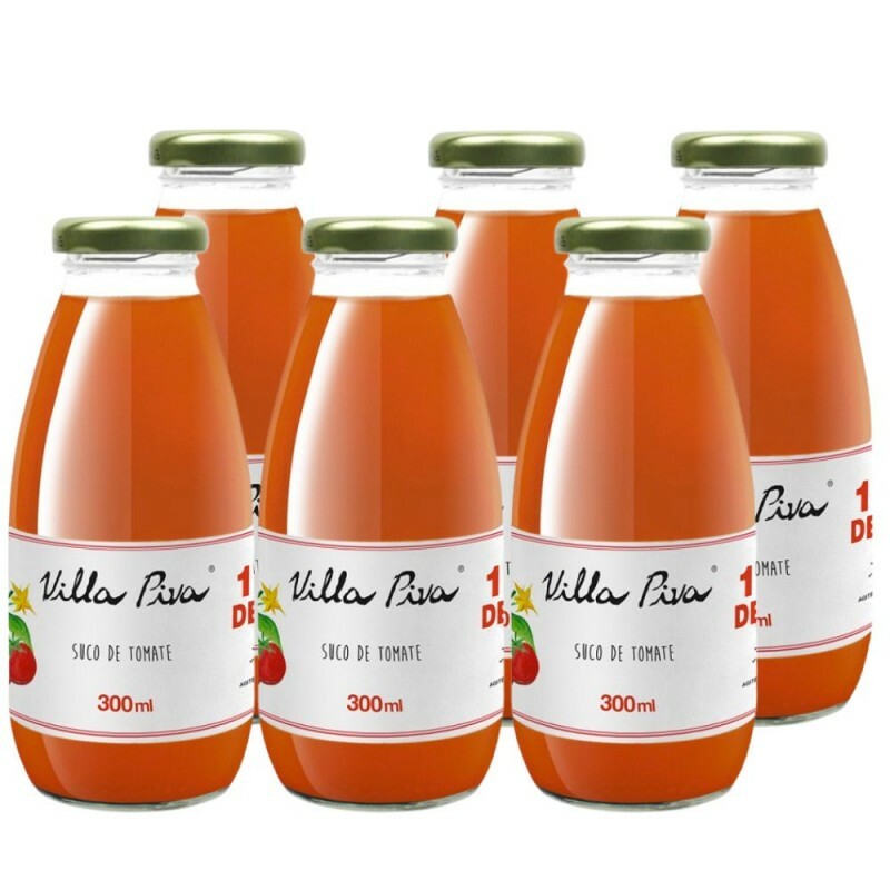 Pack 06 Sucos de Tomate Villa Piva - 300ml cada